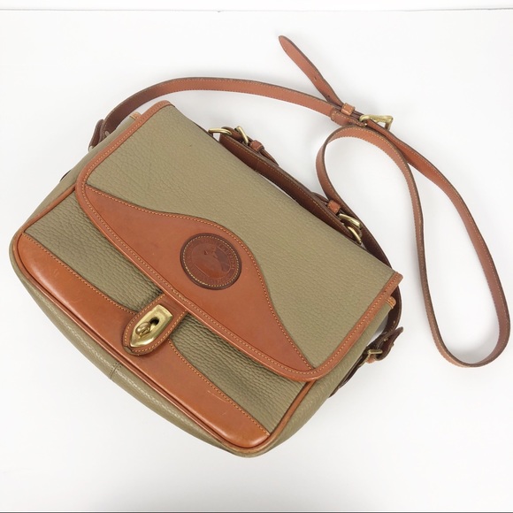Dooney & Bourke Handbags - Dooney & Bourke Vintage Carrier Shoulder Bag Taupe